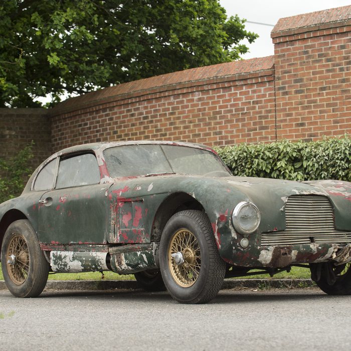 This remarkable Aston Martin prototype which played a huge role in the company’s history is expected to sell for almost £1 MILLION despite being a wreck which hasn’t been driven in decades. See SWNS story SWASTON; The Aston Martin DB2 is a non-starter with damaged panels, a rusty engine and an interior covered in cobwebs. But 67 years ago it was a stunning prototype sports car which was parked up at Circuit de la Sarthe in France waiting to be driven in the 1949 Le Mans 24-hour race. The British race car ended up finishing seventh in the race, and third in its category, before being driven to fifth a fortnight later at the equally gruelling Spa 24-hour race.